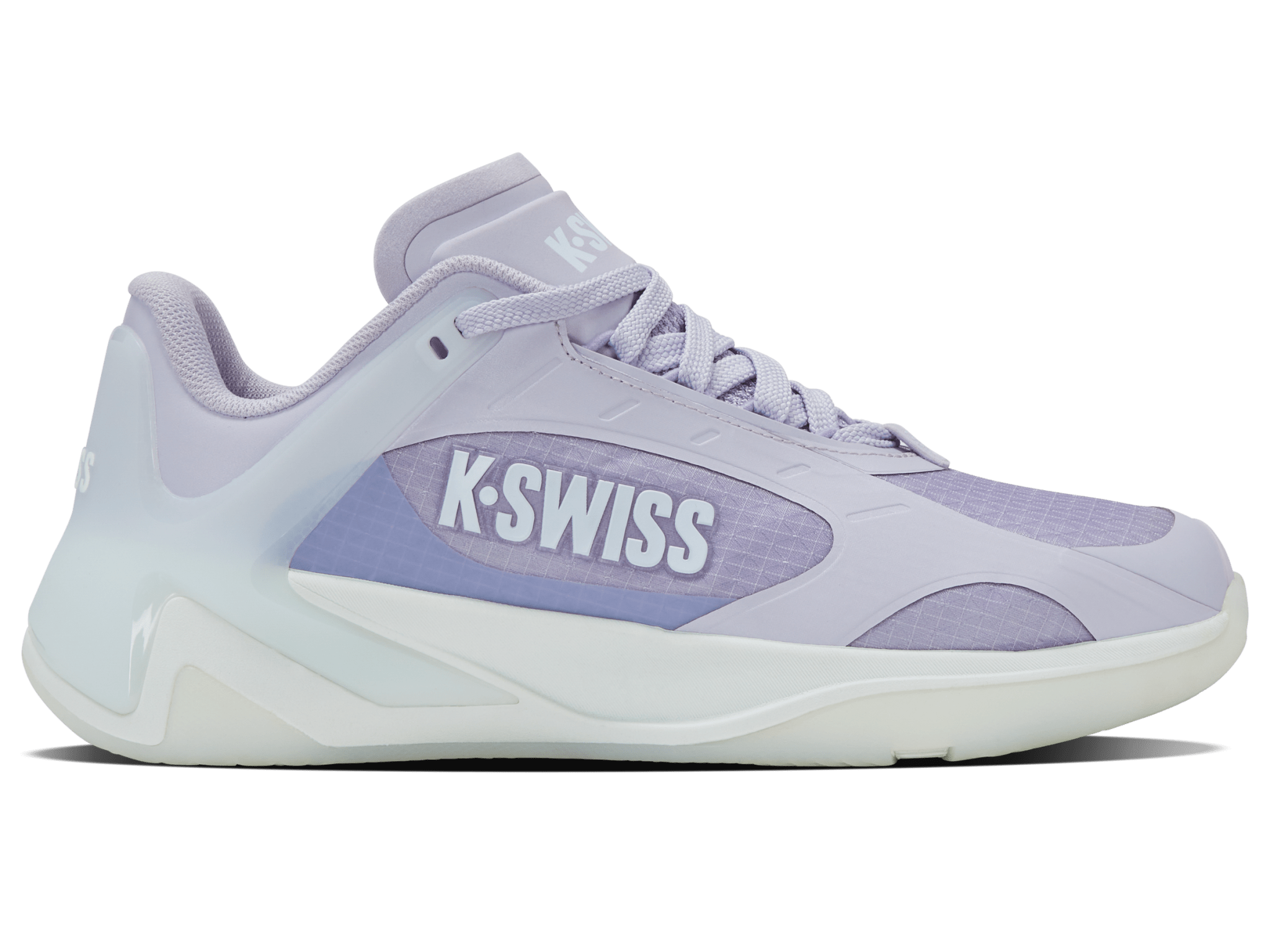 K-Swiss K-Frame Pickleball shoe in lavender blue, bit of blue and patina green