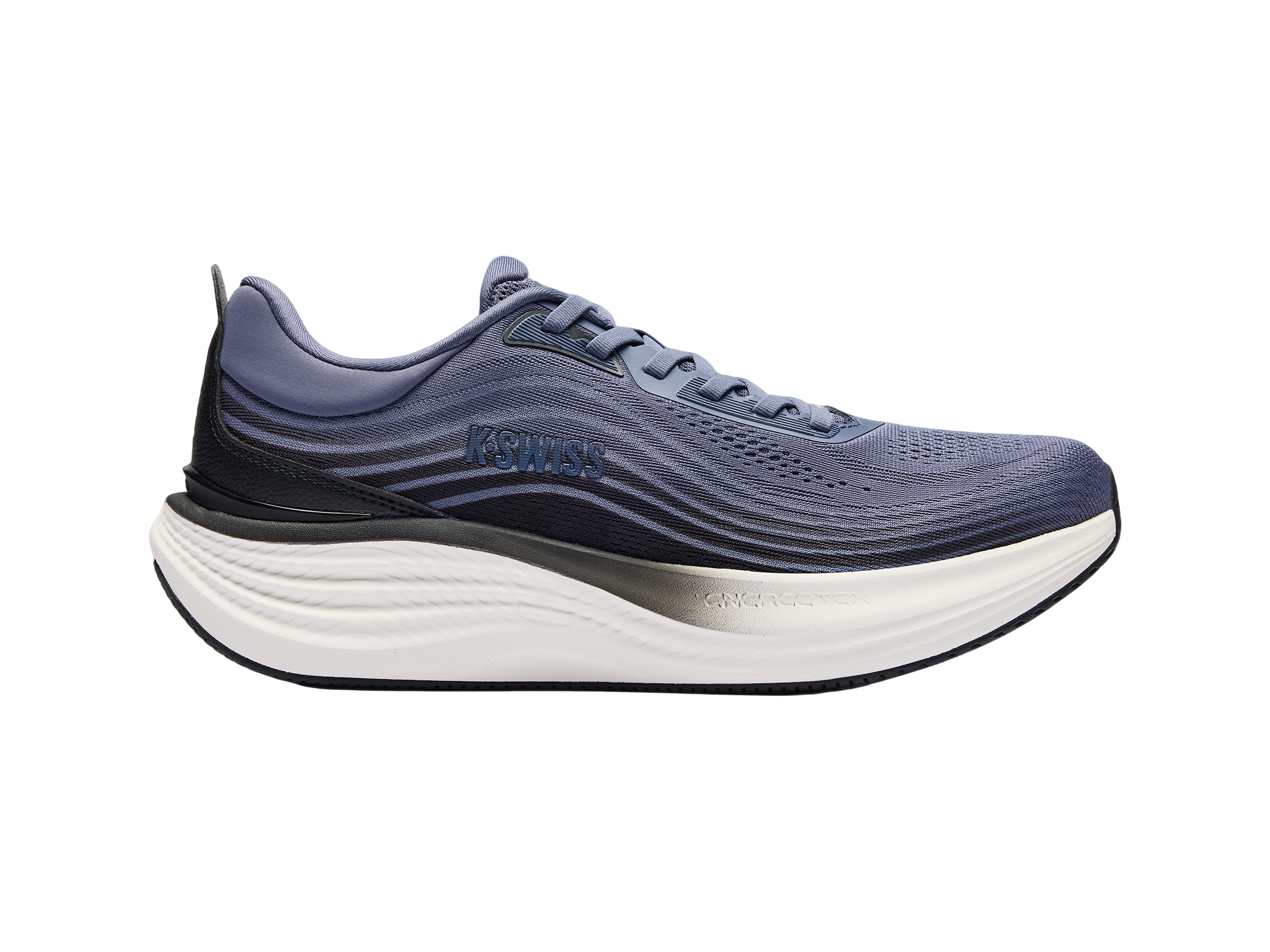 K-Swiss Echo Soft in navy and black with a cushioned running profile