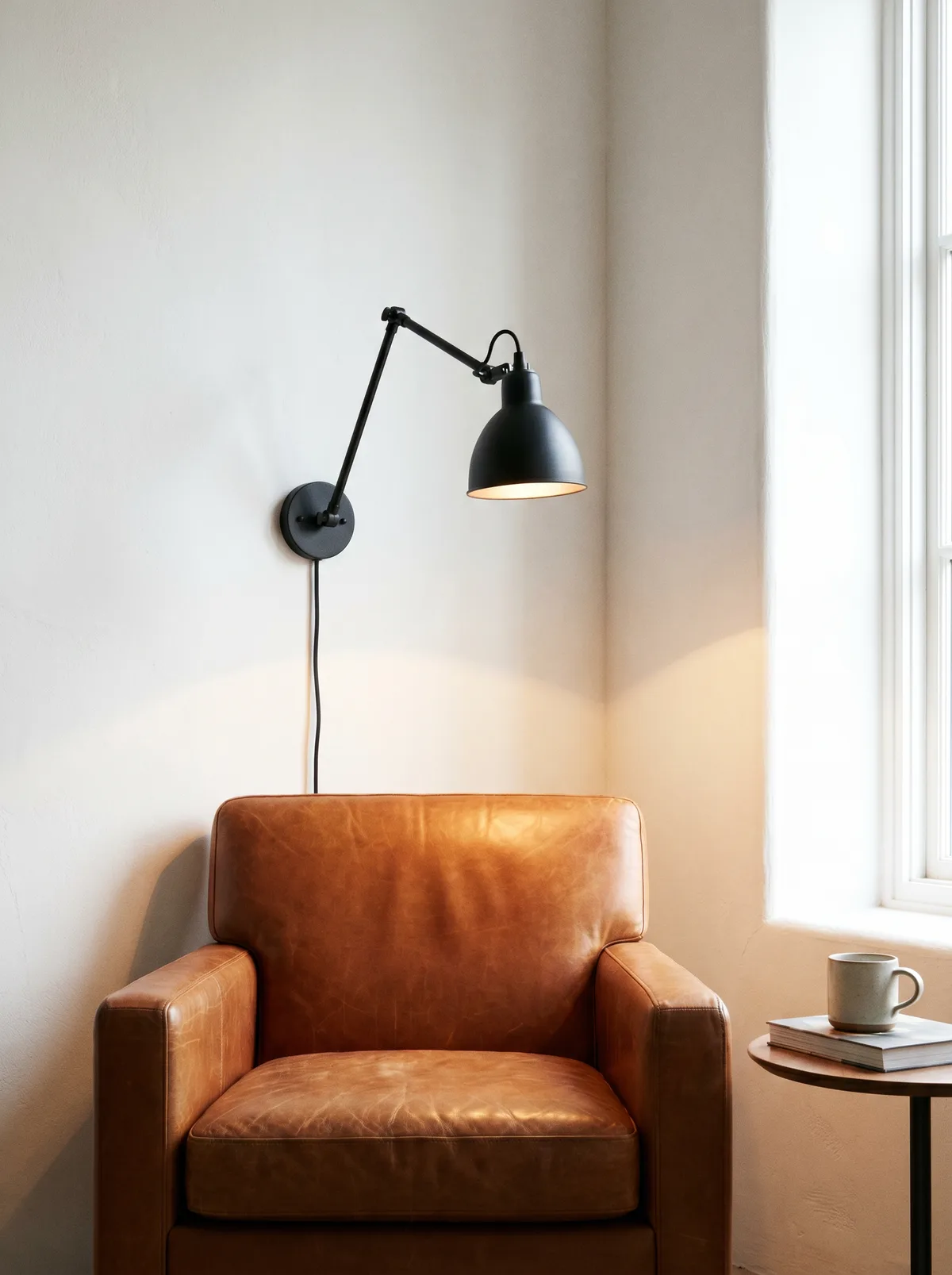 Black Swing-Arm Sconce