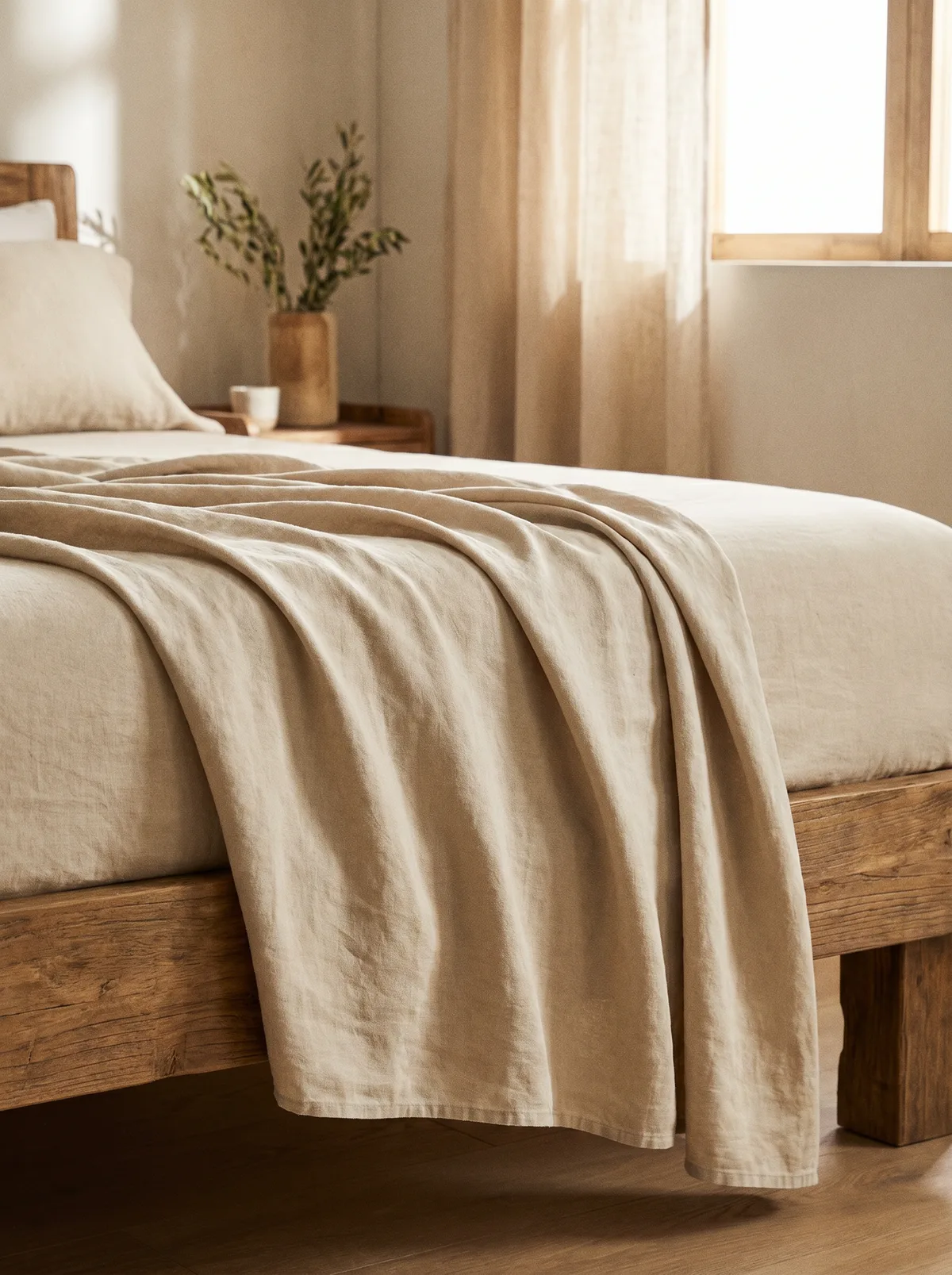 Stonewashed Linen Flat Sheet