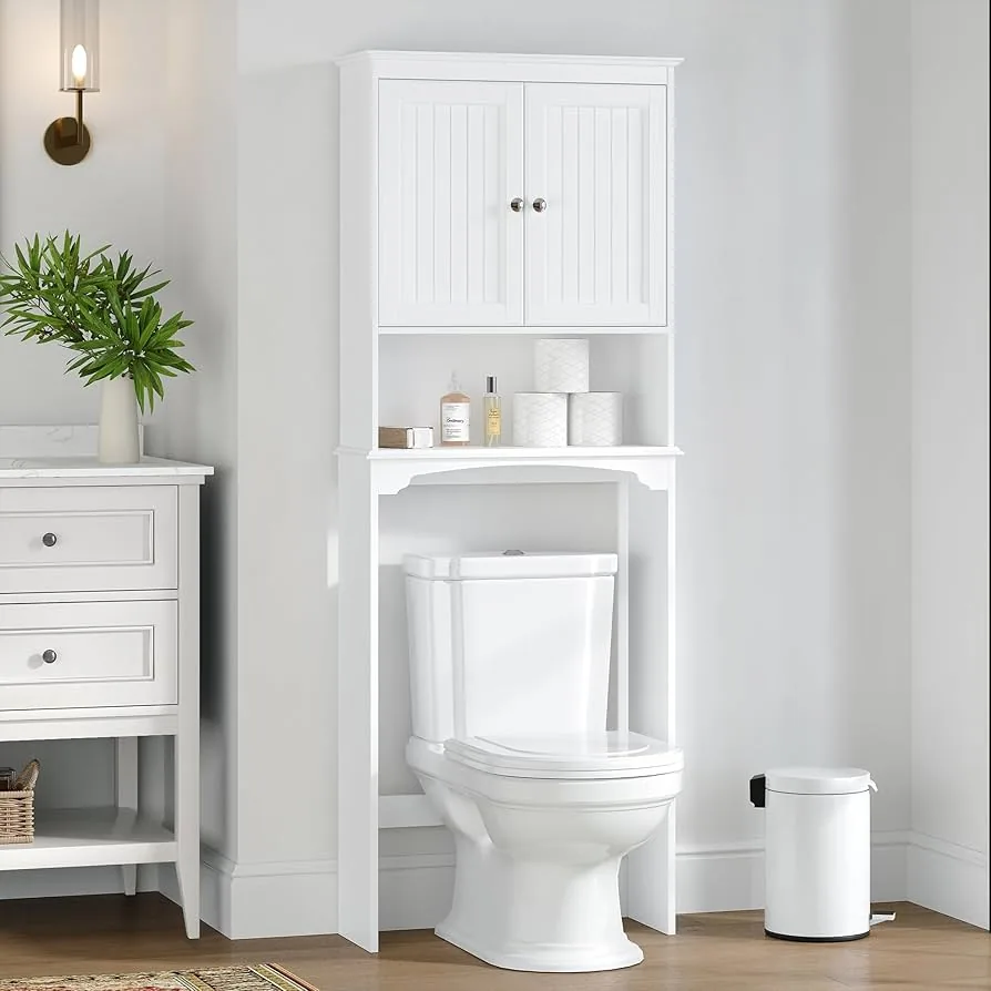 Bathroom shelf over the toilet