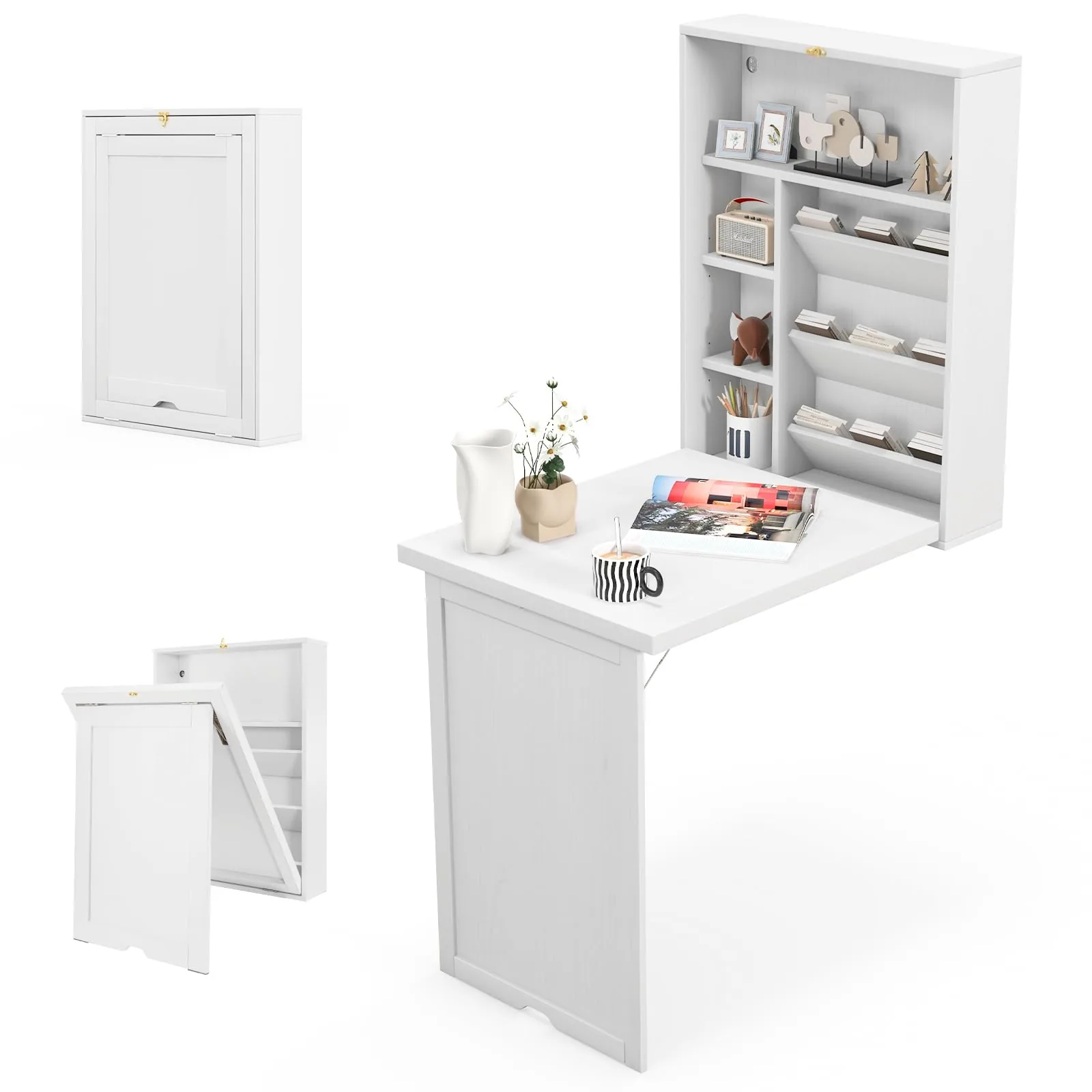 Foldable wall mounted desk