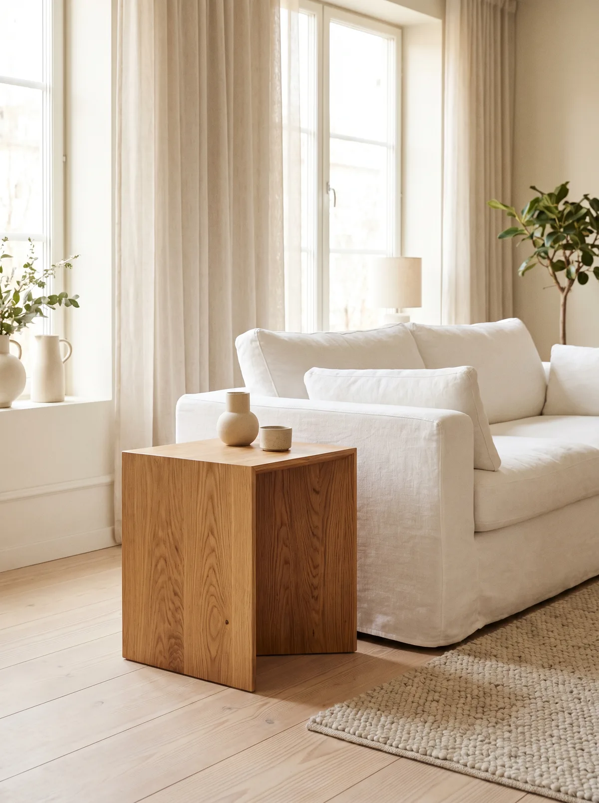 Warm Wood Side Table
