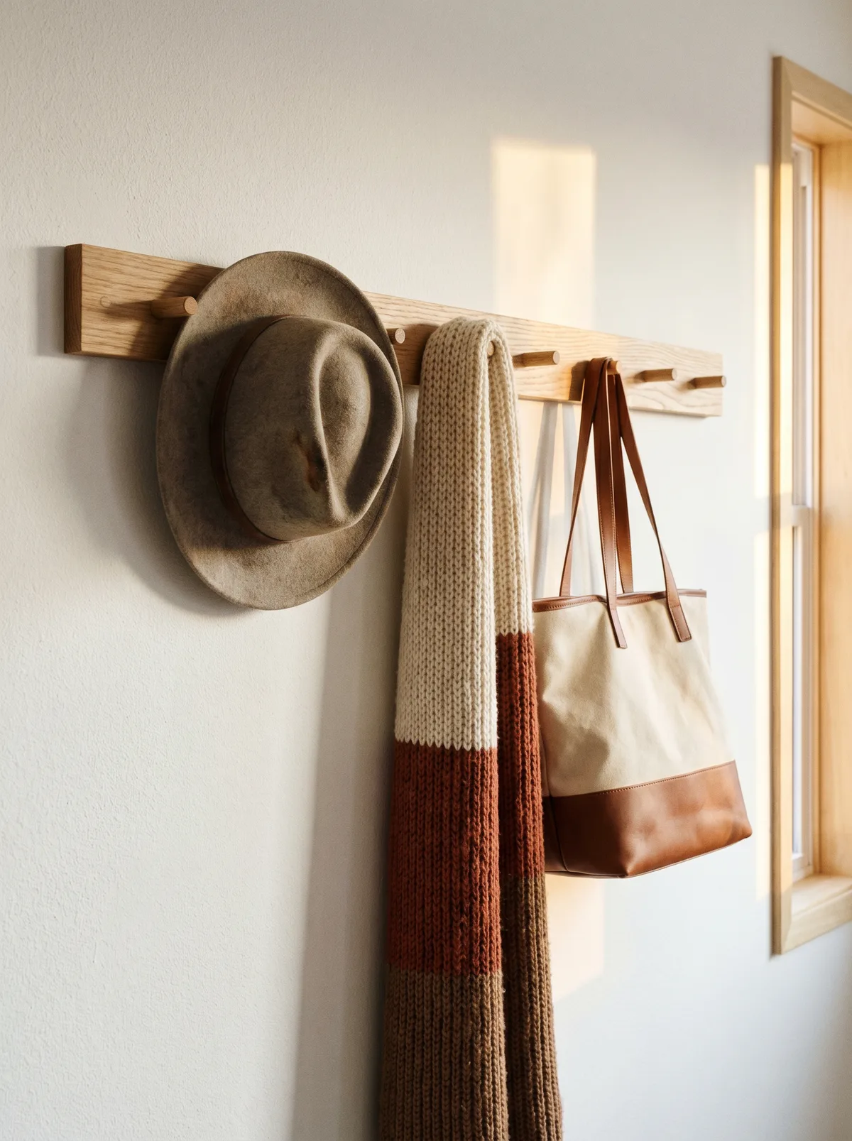 Wooden Peg Rail